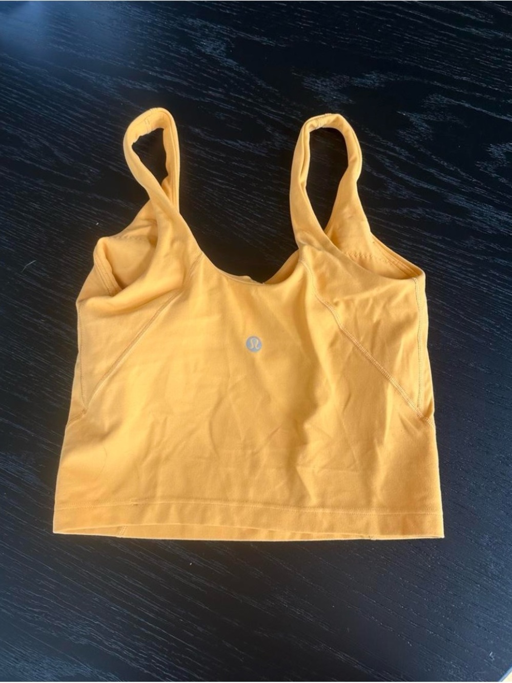 lululemon athletica Mustard Yellow Cropped Sports Tank
